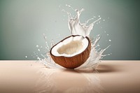 Coconut milk coconut freshness splashing.