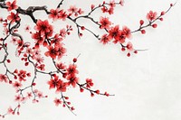 Screen-printed cherry blossom backgrounds flower plant.