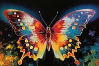 Airbrush art of a butterfly animal insect light effect.