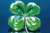 Airbrush art of a clover leaf green fragility freshness.