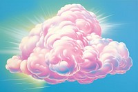 Airbrush art of a fluffy cloud backgrounds nature sky.