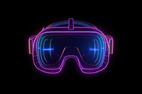 Neon vr wireframe light neon night.