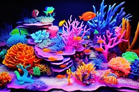 Coral reef aquarium nature purple.