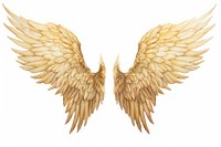 Angel wings gold white background creativity.