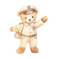 Teddy bear toy white background representation.