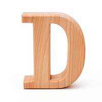 Letter D wood font text.