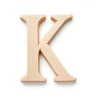 Letter K wood alphabet font.