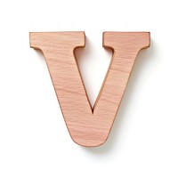 Letter V wood font text.