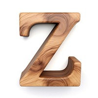 Letter Z wood alphabet number.