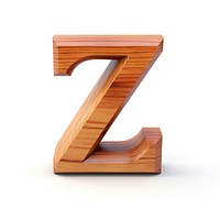Letter Z wood alphabet font.