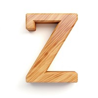Letter Z wood alphabet symbol.