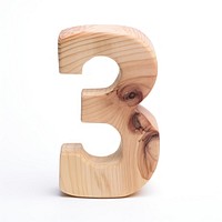 Number 3 wood text font.