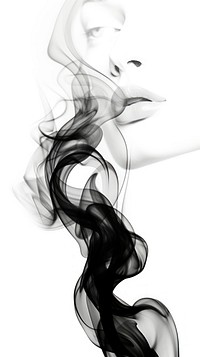 Abstract smoke black white adult.