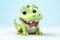 Cute baby crocodile background reptile cartoon animal.