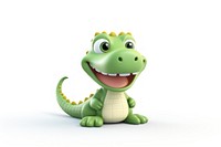 Cute baby crocodile background cartoon animal toy.