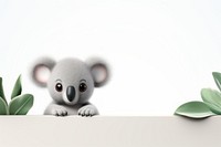 Cute baby koala bear background wildlife cartoon animal.