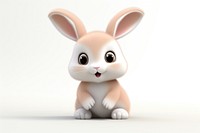 Cute baby rabbit background figurine cartoon mammal.