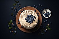 Cake blueberry dessert fruit.