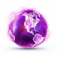 Purple earth globe sphere planet space.