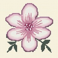 Cross stitch flower embroidery needlework blossom.