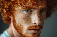 Ginger portrait freckle adult.