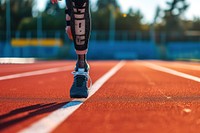 Prosthetic leg running sports determination.