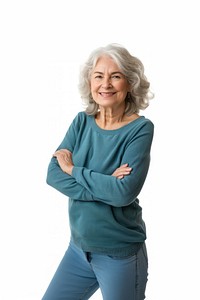 Senior woman portrait smiling adult.
