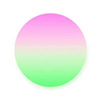 Gradient circle shape sphere purple green.
