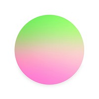 Gradient circle shape green pink white background.