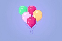 Balloon pixel celebration anniversary decoration.