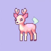 Deer pixel animal mammal creativity.