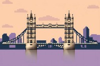 London bridge pixel architecture city reflection.