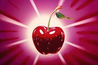 Airbrush art of a cherry fruit plant food.