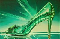 Emerald high Heel footwear shoe heel.