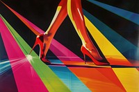 Perfect woman legs in high heels attractive long leg art backgrounds creativity.