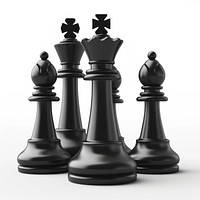 Chess black game white background.