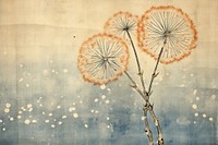 Ukiyo-e art dandelion backgrounds flower plant.