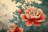 Ukiyo-e art peony backgrounds pattern flower.