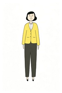 Woman in suit cartoon yellow adult.