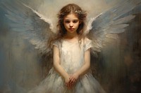 Angel portrait painting spirituality.