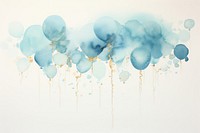 Watercolor balloon watery painting celebration creativity.