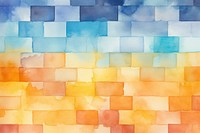 Watercolor brick wall painting backgrounds pattern.