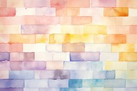 Watercolor brick wall pattern backgrounds painting.