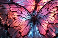 A butterfly wing with pink backgrounds pattern accessories.