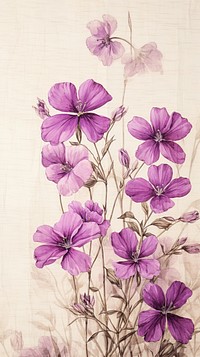 Phlox flower pattern purple.