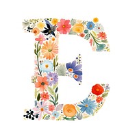 Flower number text white background.