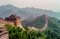 Great wall of china architecture tranquility landscape.