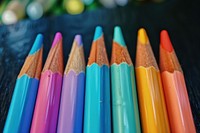 Stationery color pencil collection arrangement creativity variation.