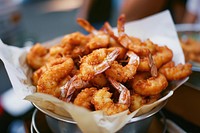 Seafood shrimp fried invertebrate.