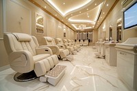 Luxury nail salon elegance chair architecture.